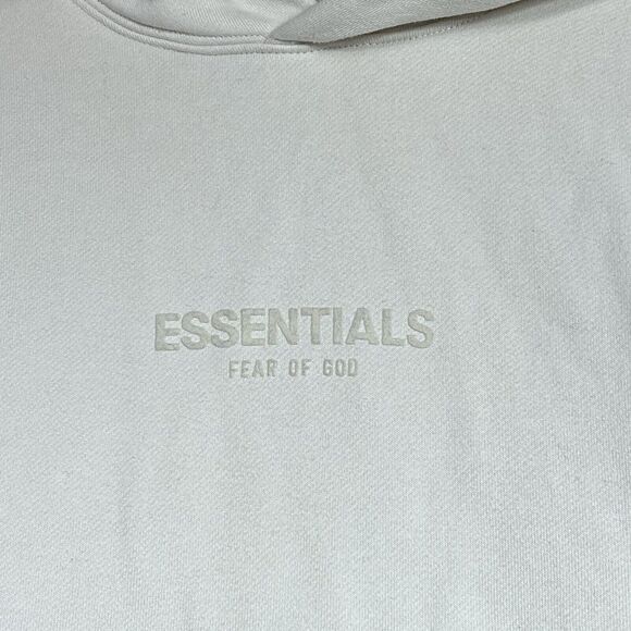 Fear Of God Essentials Sweatshirt Hoodie Mens Size Small Off White Pullover - Picture 3 of 14
